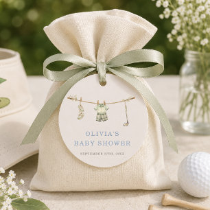 Golfclub-Wäscheleine-Baby-Shower-Mitgebsel Geschenkanhänger