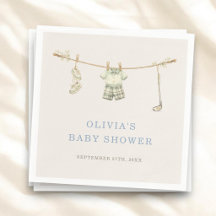 Golfclub-Wäscheleine-Baby-Shower-Party