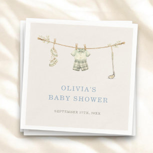 Golfclub-Wäscheleine-Baby-Shower-Party Serviette