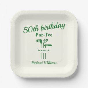 Golfclubs-Themen-Party Par Tee 50. Geburtstag Pappteller