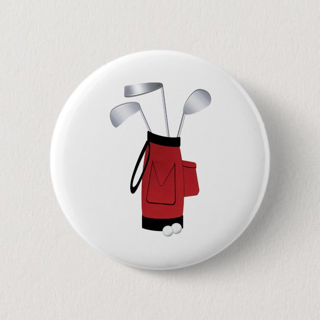 Golfclubs und Tasche Button (Vorderseite)