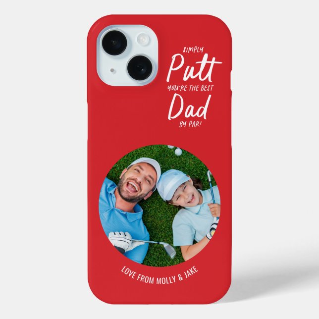 Golfdad Modernes Rottypografie-Foto Case-Mate iPhone Hülle (Rückseite)