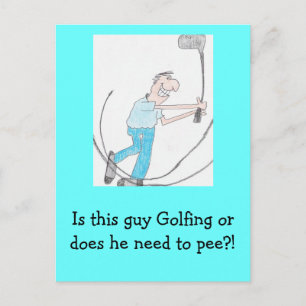 Golfdilema Postkarte