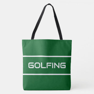 GOLFEN Elegante weiße Textstreifen auf tiefem Grün