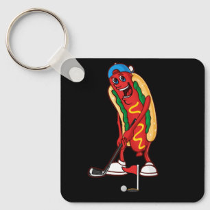 Golfen Hot Dog Golf Niedlich Golfer Meme Sport Schlüsselanhänger