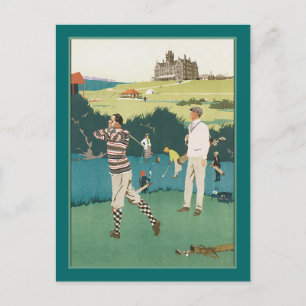 Golfen im Club Postkarte