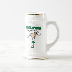 Golfen ist Groovy Bierglas