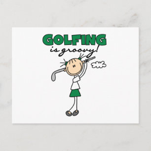 Golfen ist Groovy Postkarte