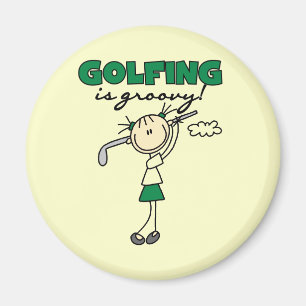 Golfen ist Groovy T-Shirts und Geschenke Magnet