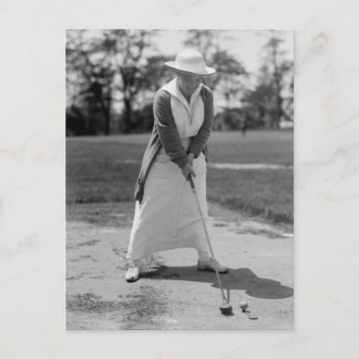 Golfen von Frauen, Vintag in den 1910er Jahren Postkarte
