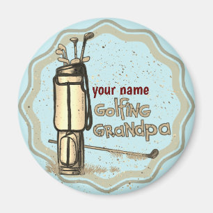 Golfender Opa-Magnet Magnet