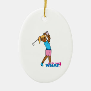 Golfer 4 keramik ornament