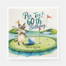 Golfer 60. Geburtstag für siamesische Katzen Liebh