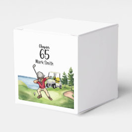 Golfer 65. Geburtstag Schlucken mit Golfwagen Geschenkschachtel