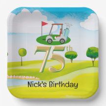 Golfer 75. Geburtstag auf Golfplatz