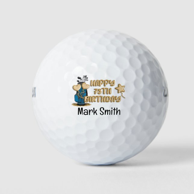 Golfer 75th Birthday  Golfball (Vorderseite)