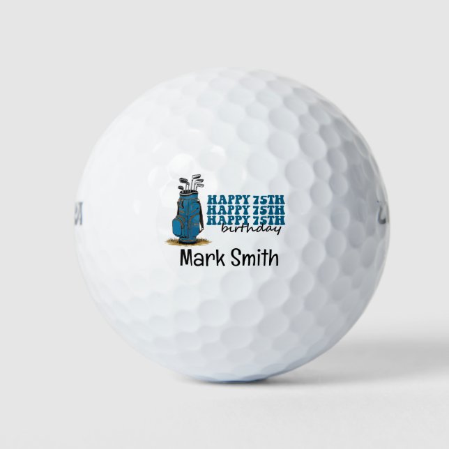 Golfer 75th Birthday  Golfball (Vorderseite)