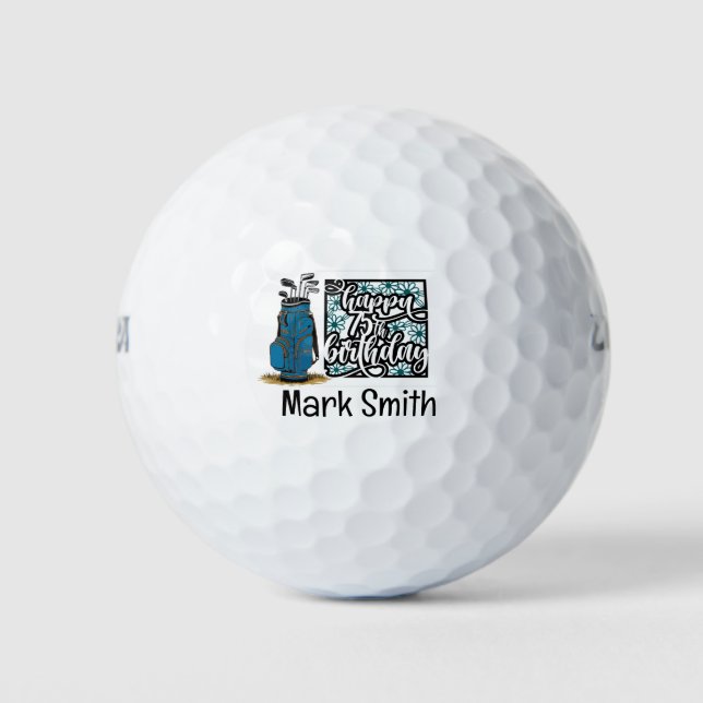 Golfer 75th Birthday  Golfball (Vorderseite)