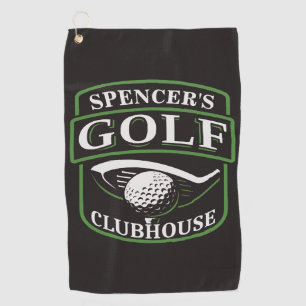 Golfer ADD NAME Pro Golf Player Club Clubhaus Golfhandtuch