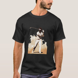 Golfer Afro Man Golf Player Afrikanischer Golfi T-Shirt