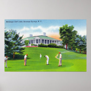 Golfer auf McGregor Golf Links Szene Poster