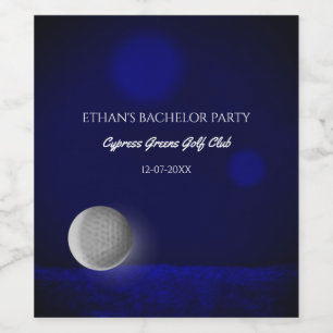 Golfer-Bachelor-Partyplatz Weinetikett