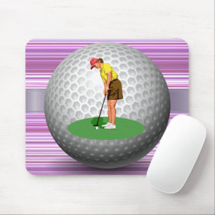 Golfer Ball Golf Streifen  Mauspad! Mauspad