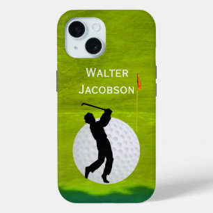 Golfer, Ball, Grün, Silhouette Case-Mate iPhone Hülle
