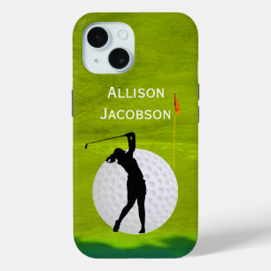 Golfer, Ball, Grün, Silhouette Case-Mate iPhone Hülle