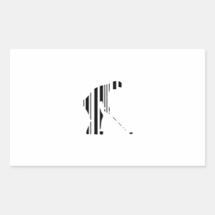 GOLFER BAR CODE Golf Golfsport Design Rechteckiger Aufkleber