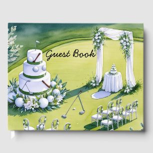 Golfer bei einer Hochzeit zum Thema "Grün" Gästebuch