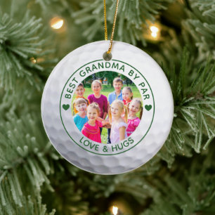 Golfer BEST GRANDMA NACH PAR Foto Custom Keramik Ornament