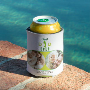 Golfer Bester Vater je Foto Collage Vatertag Dosenkühler