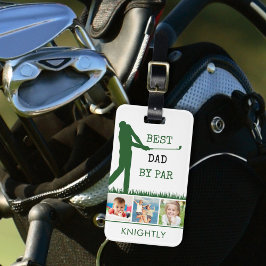 Golfer bester VATER NACH PAR 3 Foto Personalisiert Gepäckanhänger