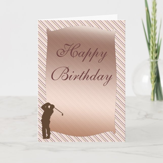 Golfer Birthday Card Karte (Vorderseite)