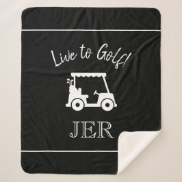 Golfer | Black Golf Cart Mit Monogramm Sports Sherpadecke