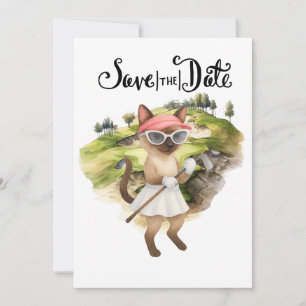 Golfer Cat Bride Junggeselinnen-Abschied Frau Golf Einladung