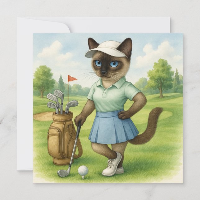 Golfer Cat Lady Turnier (Vorderseite)