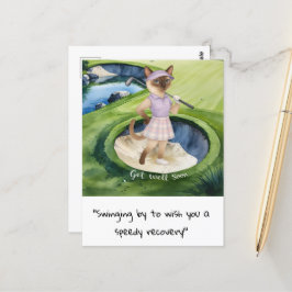 Golfer Cat Liebhaber kommen bald schnell wieder zu Postkarte