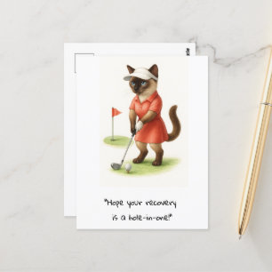 Golfer Cat Liebhaber kommen bald schnell wieder zu Postkarte