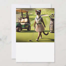 Golfer Cat Turnier Einladung