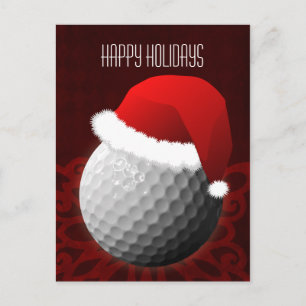 golfer Christmas Cards Feiertagspostkarte