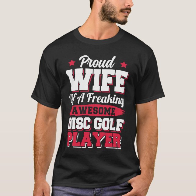 Golfer Coach Frisbee Disc Golf Player Ehefrau T-Shirt (Vorderseite)