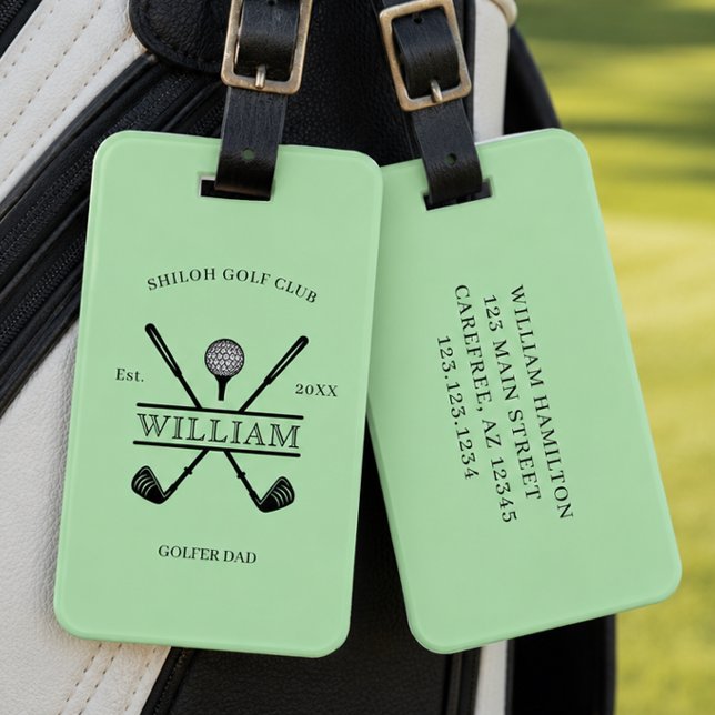 Golfer Cross Club Gepäckanhänger (Von Creator hochgeladen)