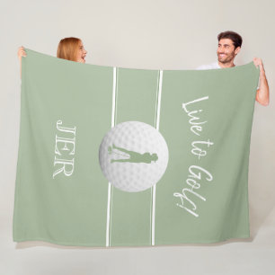 Golfer Damen Sportvorlage Sage Green Custom Fleecedecke