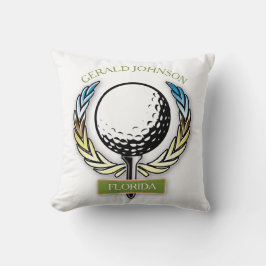 Golfer Design Monogram Golfer Template Pilze Kissen