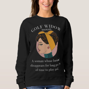 Golfer-Ehefrau-Ehemann-Ehemann mit Golfer-Witwe ve Sweatshirt