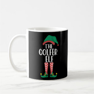 Golfer Elf Golf Familie passt Weihnachten Kaffeetasse