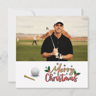 Golfer Erstellen Sie Ihre eigene Weihnachtskarte Feiertagskarte