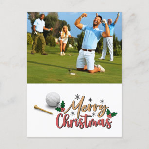 Golfer Erstellen Sie Ihre eigene Weihnachtskarte Feiertagspostkarte